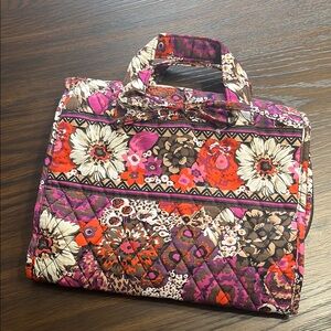 Vera Bradley Quilted Floral Quilted Tri-Fold Toiletry Travel Bag
